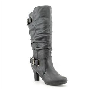 Mid Calf Madden Girl Poche Black Boots